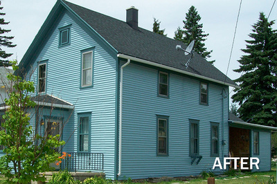 AFTER Exterior Paint House Schwaller's Painting Staining & Drywall Wisconsin